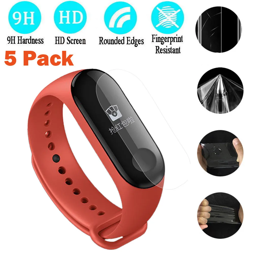 5 шт закаленная защитная пленка на весь экран для Xiaomi Mi Band 3 2019 большая акция Z30412 |