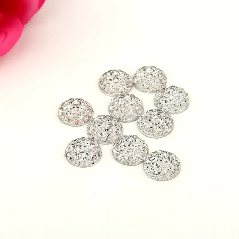 50 шт./лот Кабошон из смолы мини AB Стразы звезды с плоским основанием украшения