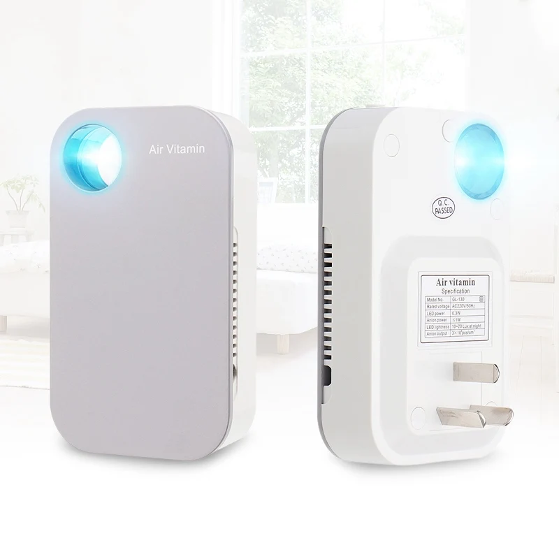 AC220V мини бытовой очиститель воздуха с отрицательными ионами светодиодный