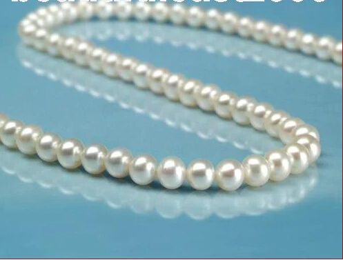 

free shupping hot sale 22'' Natural 7-7.5mm AAA white pearl necklace clasp ()