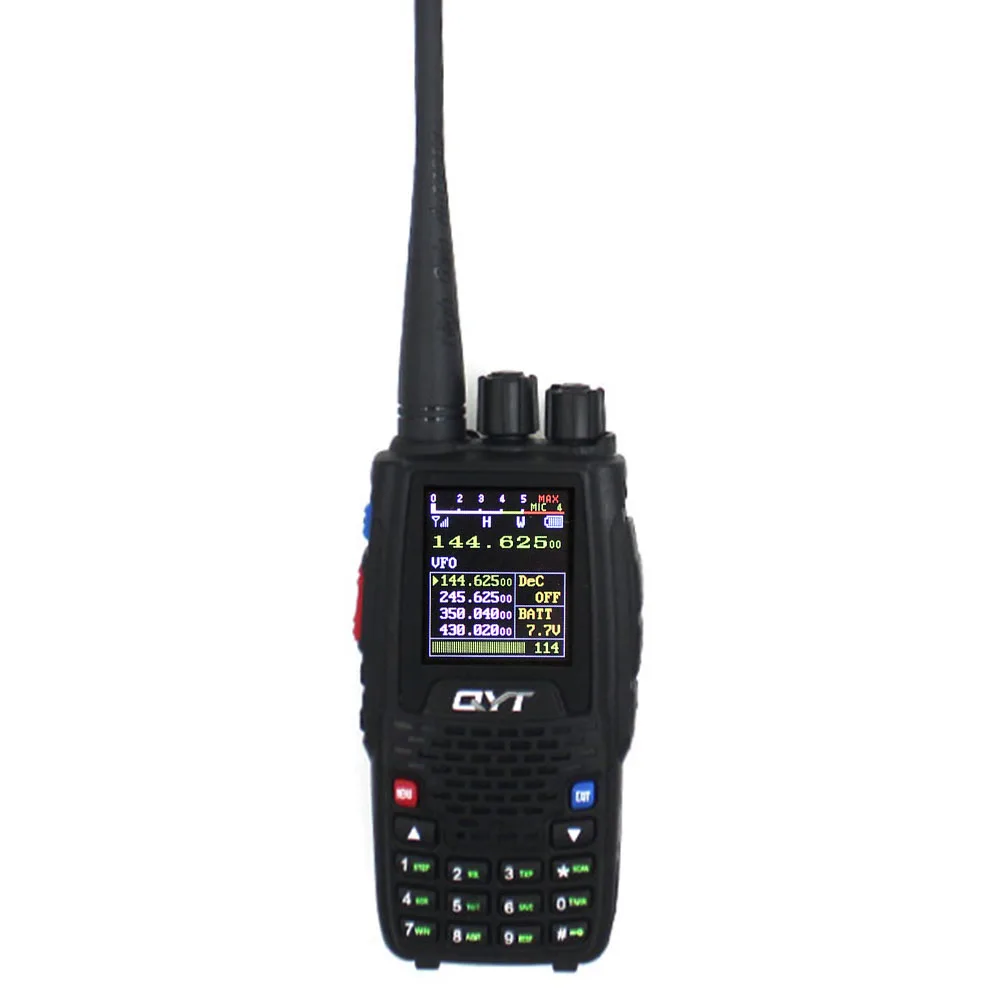 QYT KT-8R Quad Band handheld radio 136-174MHz 220-260MHz 400-480MHz 350-390MHz KT8RTwo way radio with program cable