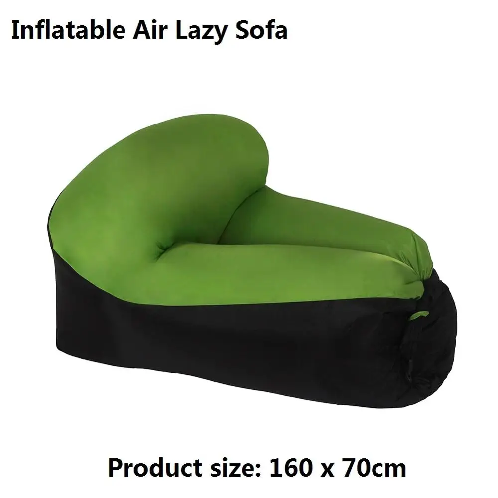 Type A Sofa Green Портативное надувное кресло-кровать Открытый Кемпинг пляж ленивый диван водонепроницаемый Быстрый тканевый плоский кемпинг спальный мешок - Цвет: Type A Sofa Green