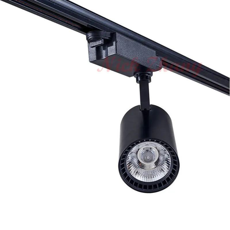 Лидер продаж алюминиевый светодиодный Трековый светильник COB 20 Вт 30 черный
