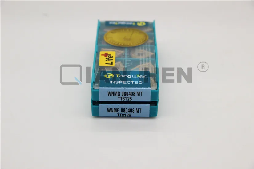 TaeguTec 10 шт./лот токарные инструменты WNMG080408 MT TT8125 карбидная вставка торцевая фреза