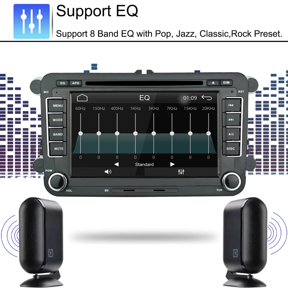 2 Din Авто carplay автомобильный dvd-плеер gps Радио стерео для VW GOLF 6 Polo Bora JETTA B6 PASSAT Tiguan SKODA OCTAVIA Bluetooth телефон