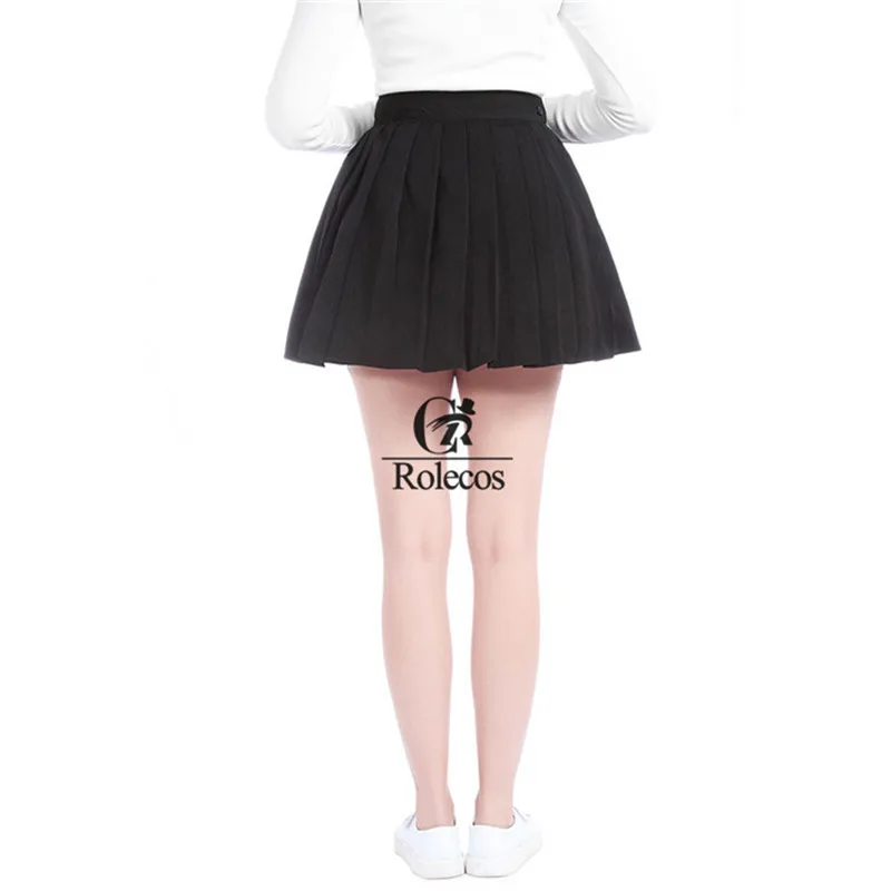 ROLECOS натуральный хлопок 7 Цвет Черный красный белый цвета юбка с завышенной