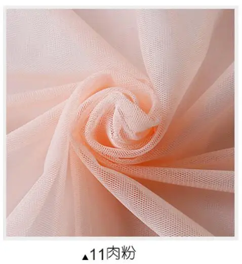 11 light orange pink Свадебные украшения сетка кружева тюль ткань москитная сетка сплошной цвет невесты вуаль ткань Хэллоуин материал TJ0030-1 - Цвет: 11 light orange pink