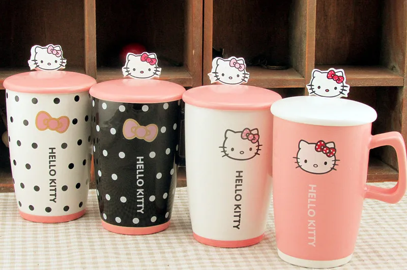 Милый креативный кавайный мультфильм новинка hello kitty бизнес подарок кружка Милый Летний прохладный напиток Молоко Кофе сок чашка для воды для девочки