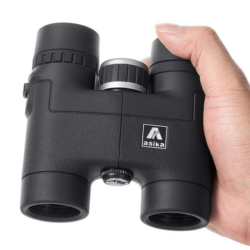 Asika 8x32 компактный бинокль для наблюдения за птицами HD военный телескоп для охоты и путешествий с ремешком высокое прозрачное видение черный