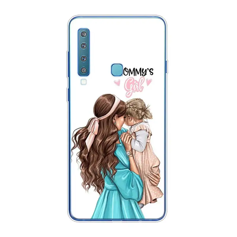 Style 04 Силиконовый мягкий чехол для телефона с принтом мамы и девочки для samsung Galaxy A9 A8 Star A7 A6 A5 A3 Plus - Цвет: Style 04