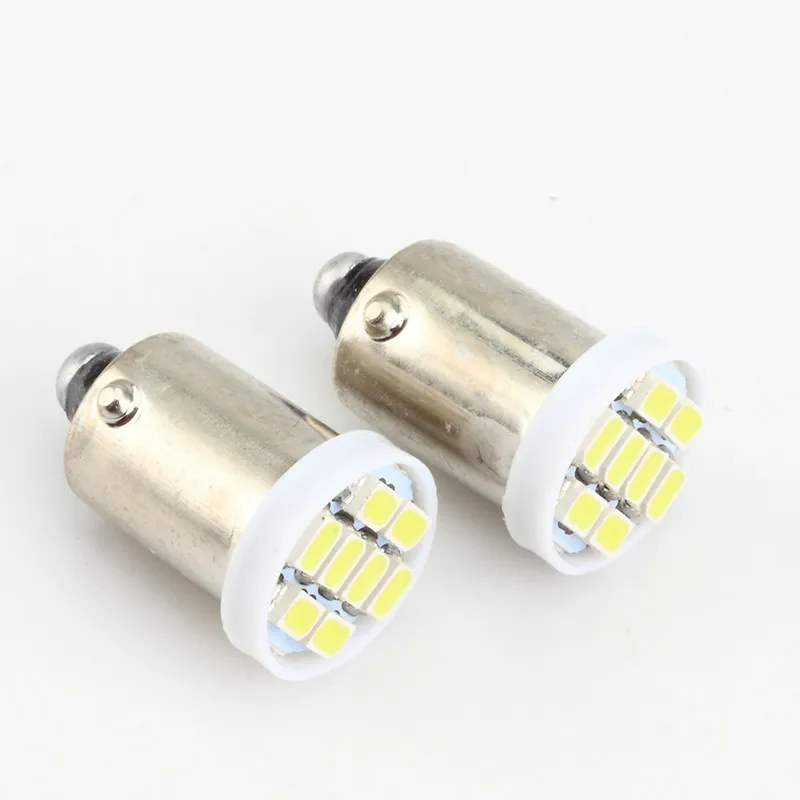100 шт. Ba9s 44 47 T11 T4W байонет AC 6 V/6 3 V 1206 3020 8SMD LED пинбол машина лампа без привидения/анти