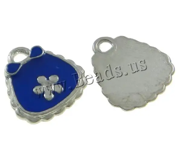 Free shipping!!!Zinc Alloy Handbag Pendants african style jewelry platinum color plated with flower pattern &amp enamel blue | Украшения и