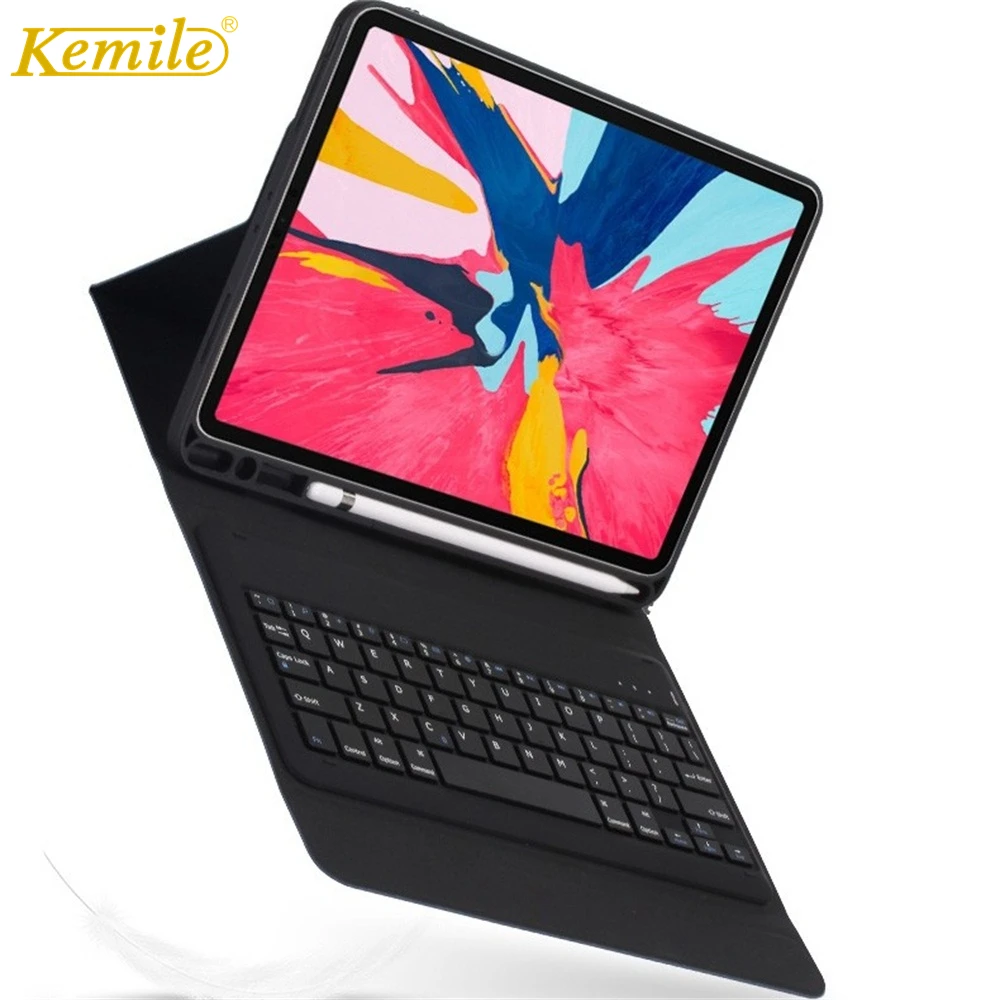 Чехол для клавиатуры Kemile Bluetooth с держателем карандашей iPad Pro 11 2018 Магнитный