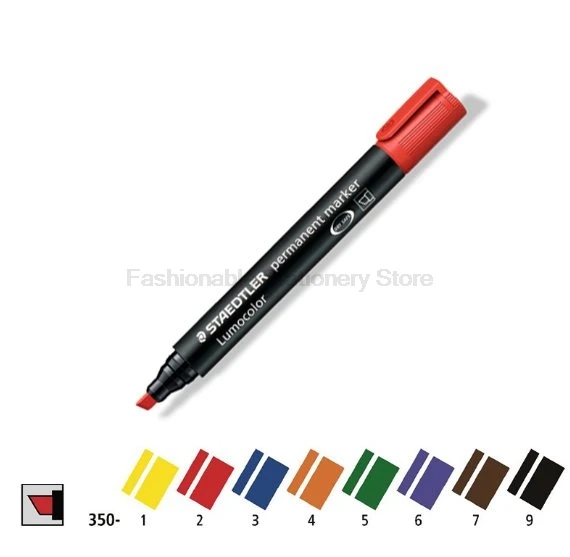 4 шт STAEDTLER 350 цветные художественные маркеры, канцелярские принадлежности, школьные офисные принадлежности, маркерные ручки, водонепроницаемые масляные маркеры, ручки, косой наконечник