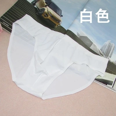 Мужские трусы брифы с низкой талией серые полупрозрачные Трусы из вискозы тонкое