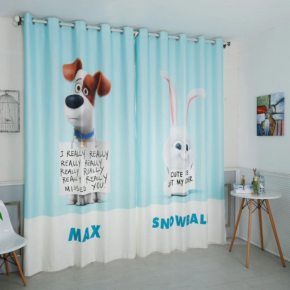 Сшитая на заказ 2x Штора для занавесок с люверсами детской комнаты окна тюля 200x260