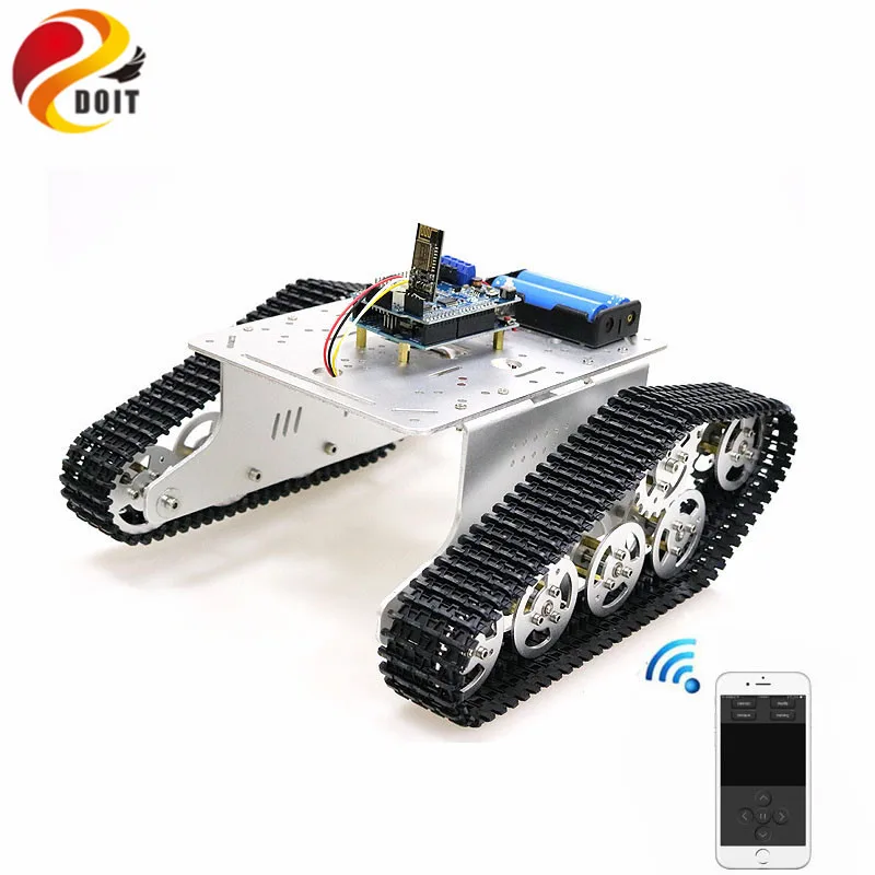 T300 ручка/Bluetooth/Wi-Fi RC Управление Робот Танк шасси автомобиля Комплект для Arduino с UNO R3, 4 дорожный плате водитель мотора, модуль Wi-Fi