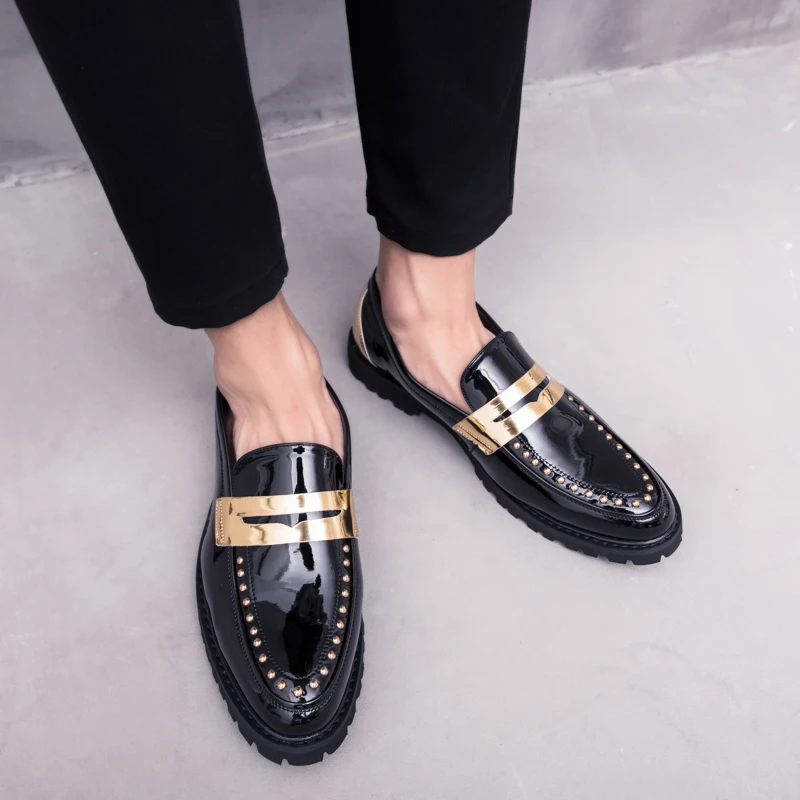 Fashion outdoor Leather Casual Loafers Men Comfortable men Shoes Man working Business Slip-On dressing w5 | Обувь