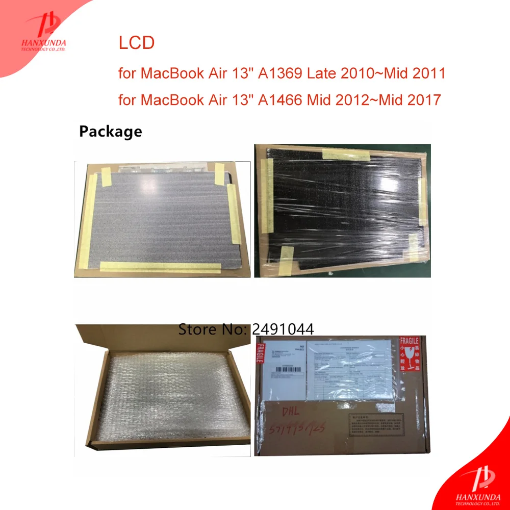 Оригинальное светодиодное стекло Hanxunda 13 3 дюйма для Macbook Air дюймов A1369 A1466 ЖК-экран