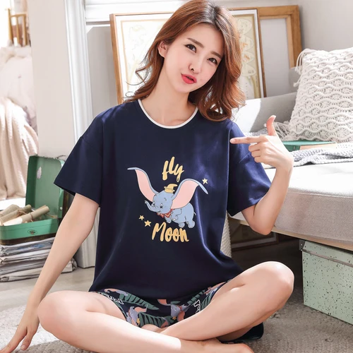 YEX-30182 4XL 5XL пижамы для влюбленных, женские летние хлопковые Пижамные комплекты с короткими рукавами, мужские пижамы для пар, пижамы для мужчин, большие пижамы - Цвет: YEX-30182