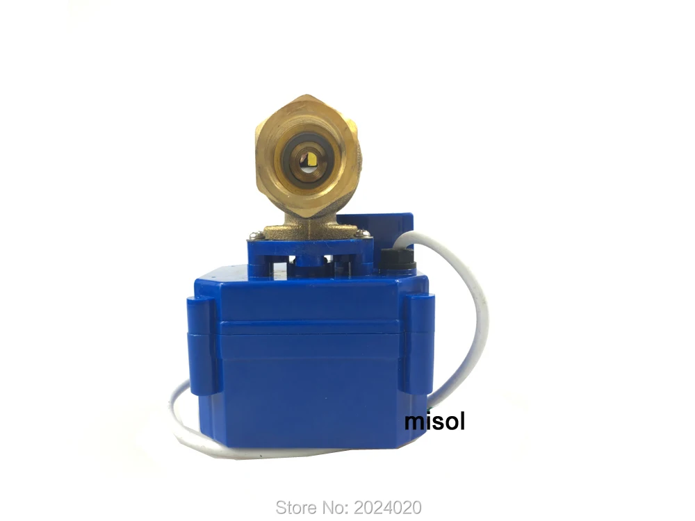 Моторизованный шаровой клапан 12В DN15 BSP ручной переключатель 2 способа