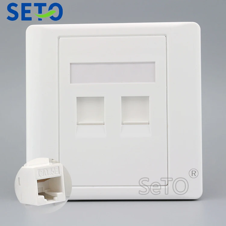 SeTo 86 Тип двухпортовый сетевой LAN RJ45 Cat5e прямое соединение настенная пластина