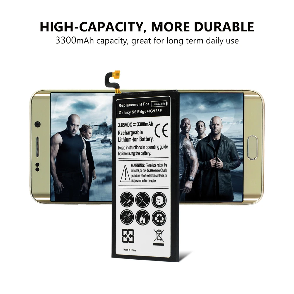 Оригинальный сменный аккумулятор DC 3 85 В 3300 мАч для Samsung Galaxy S6 Edge Plus + G9280 G928F G928P G928T