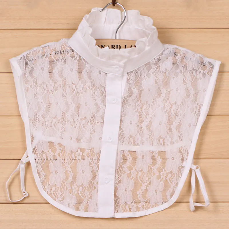Fioday New Solid Fake Collar for Women White Faux Detachable Collars Lapel OL Blouse Ladies Adjustable Clothes Accessories |