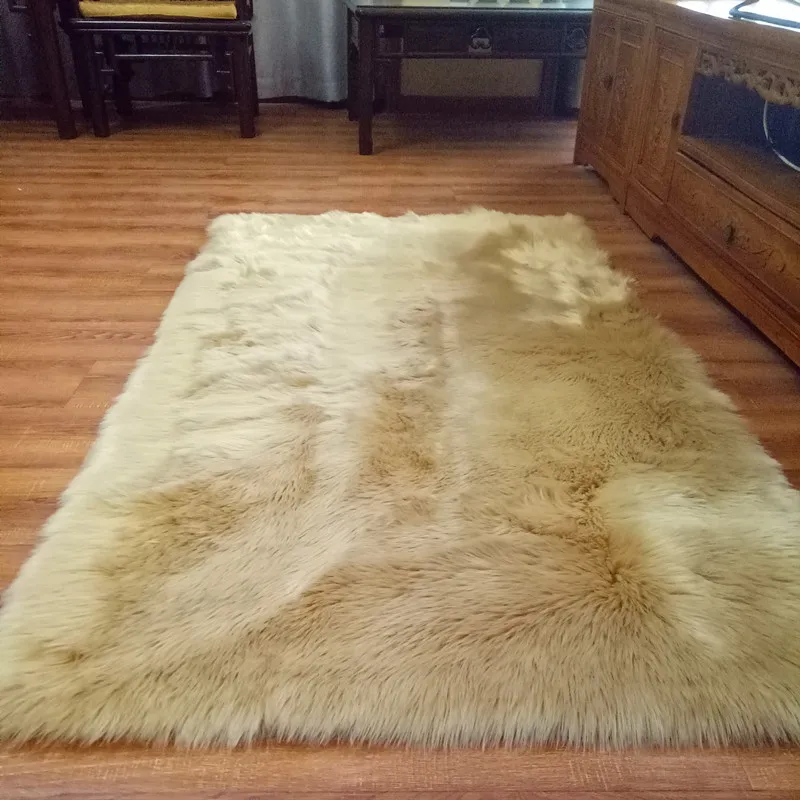 ADQKCLY прямоугольный мягкий коврик из овчины для дивана стула гостиной спальни