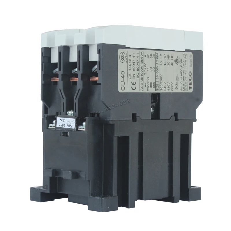 40A 50/60 Гц Ui1000V контактор переменного тока AC24V 380V 220V 110V напряжение катушки CU 40 3NO1NO1NC