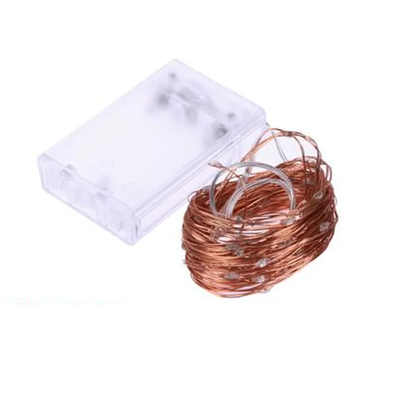 

LED String lights 10M 5M 2M Copper wire Garland Home Christmas Wedding Party Decoration Powered by AA Battery Fairy light