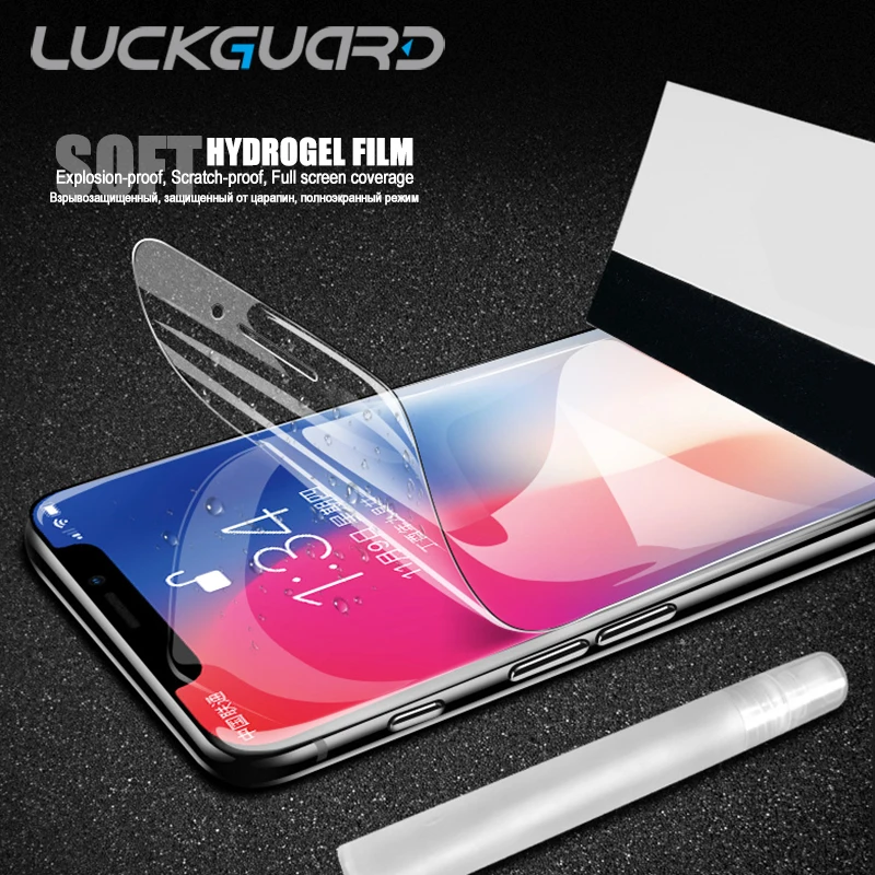 Мягкий гидрогель для iPhone X 7 8 6 Plus защита экрана 3D полное покрытие защитная пленка