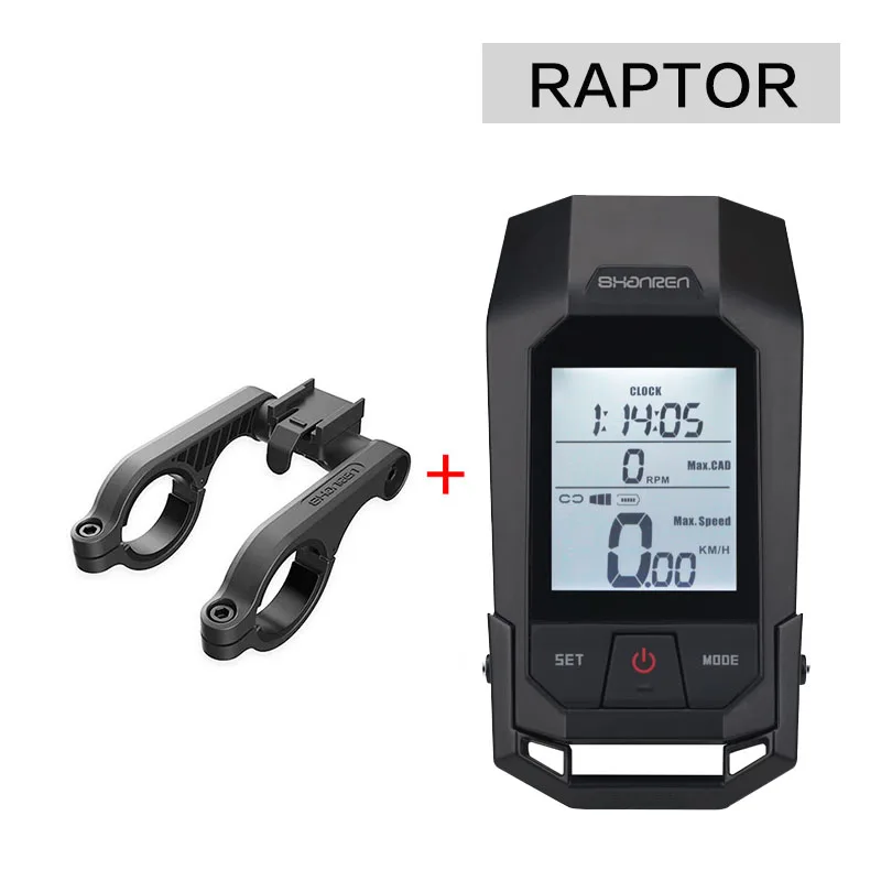 Raptor Sets 1 SHANREN водонепроницаемый велосипедный светильник компьютер IP65 велосипедный светильник велосипедный беспроводной Спидометр Компьютер MTB велосипедный фонарь велосипедный секундомер - Цвет: Raptor Sets 1