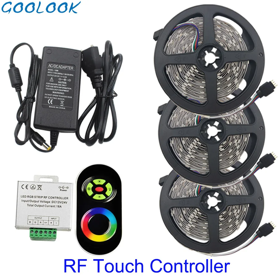Светодиодный светильник Goolook SMD 2835 3528 RGB светодиодный водонепроницаемый диодный светодиодный светильник RGB гибкая лента для украшения дома полный комплект