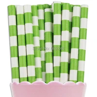 100pcs mixed colors disposable decorative easter party decorations lime green ring circle sailor stripe paper straws