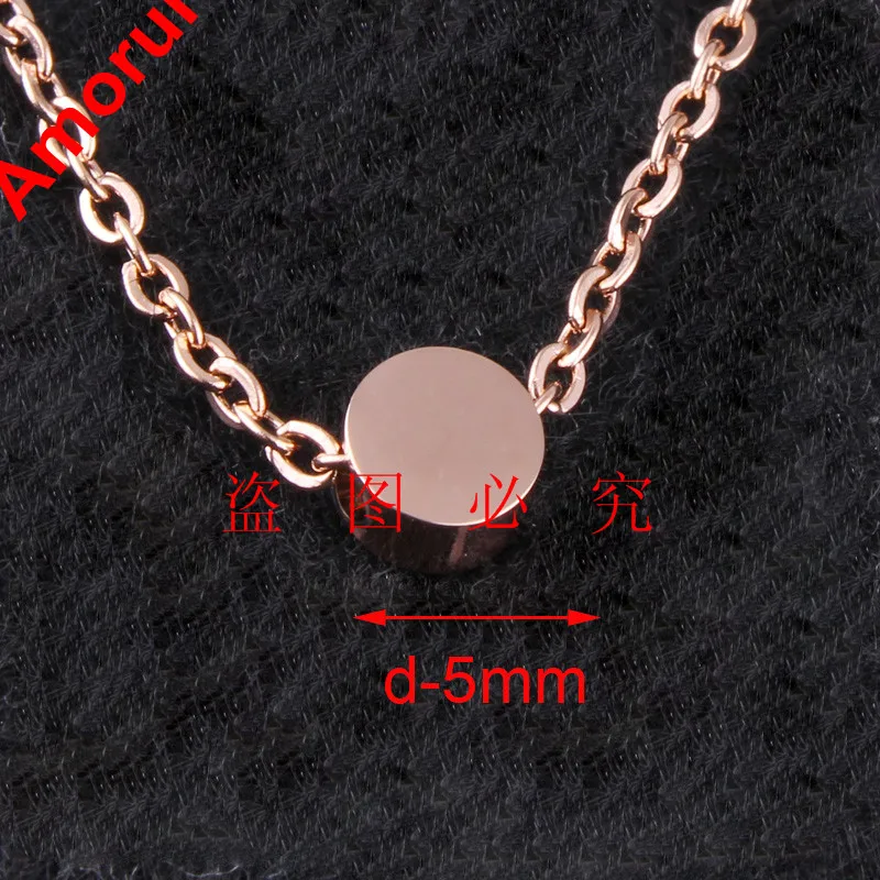 Розовое золото/серебряный Цветной Круг Воротник Ожерелье Круглый Bean Point Collier
