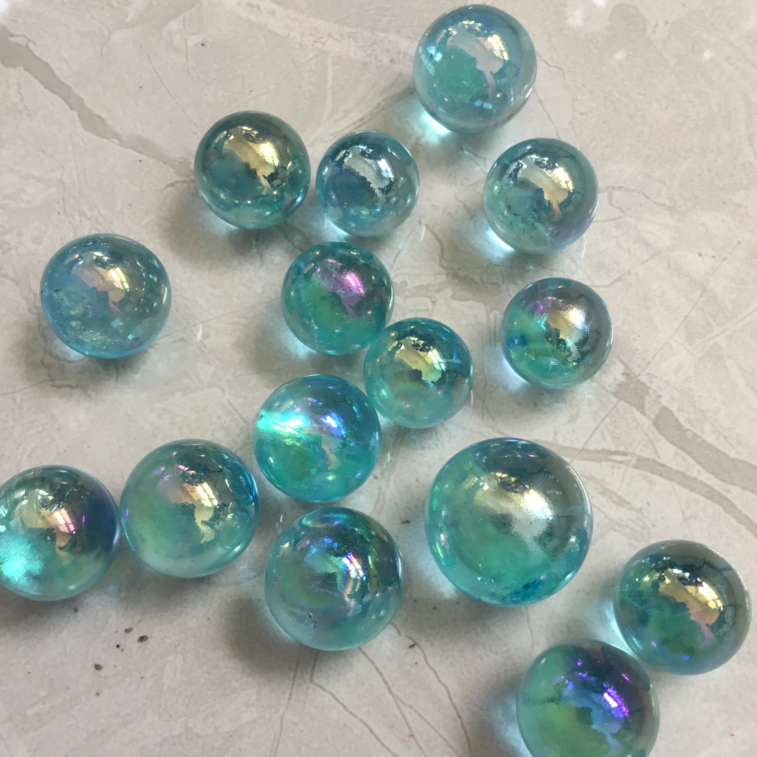 

9PCS Drop Shipping Healing Natural Clear Quartz Crystal And Stones Carved Ball Aura Blue Electroplated Sphere Energy Reiki