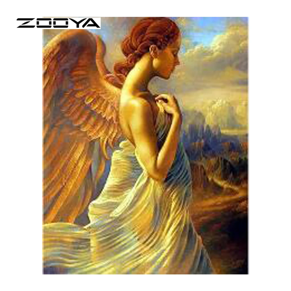 ZOOYA Алмазная картина Крылья Ангела Красивая Вышивка Узор Стразы домашний декор