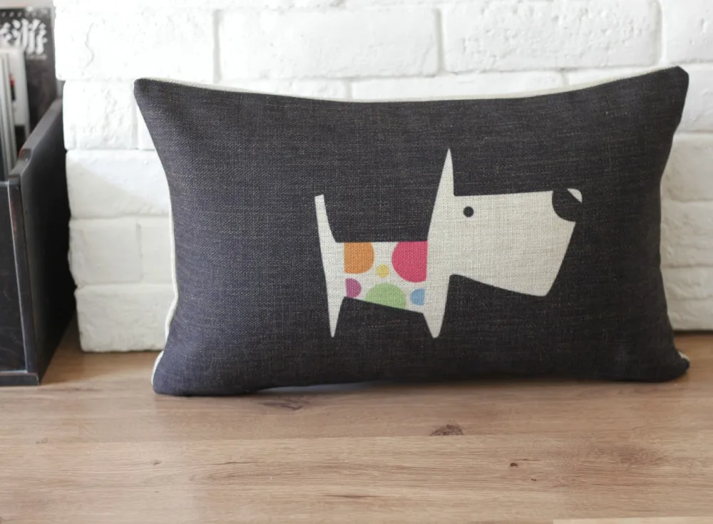 

Dog pillow cover, cute cartoon animal dog lover couple waist pillow case pillowcase wholesale