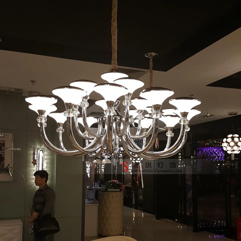 Потолочная люстра светодиодная из сплава с кристаллами и песком 100% гарантия|designer