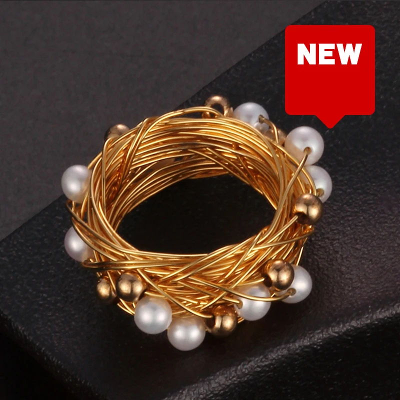 ZHIXI кольцо с пресноводным жемчугом для женщин ювелирные украшения круглые