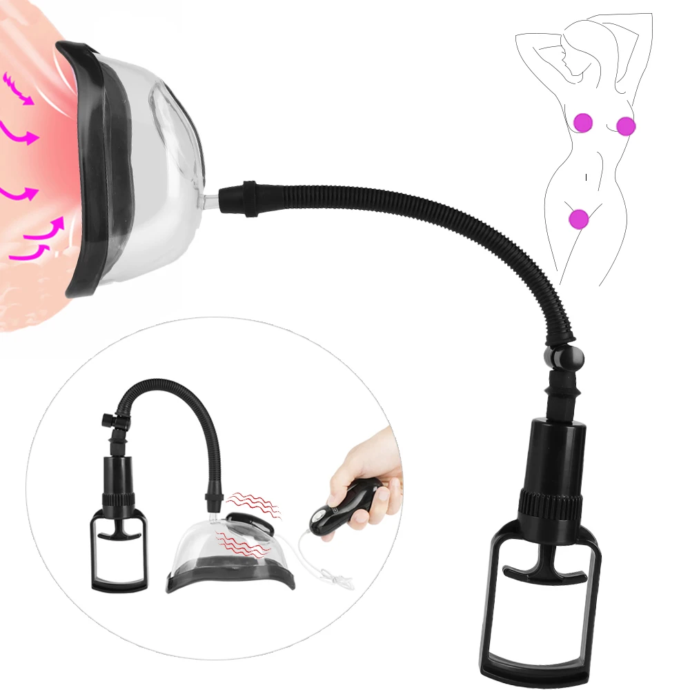 Breast Suction Cup Vibrator 20 Speed Enlargement Pump Sucker Pussy Massager Sex Toys for Adults Women Female Masturbator | Красота и