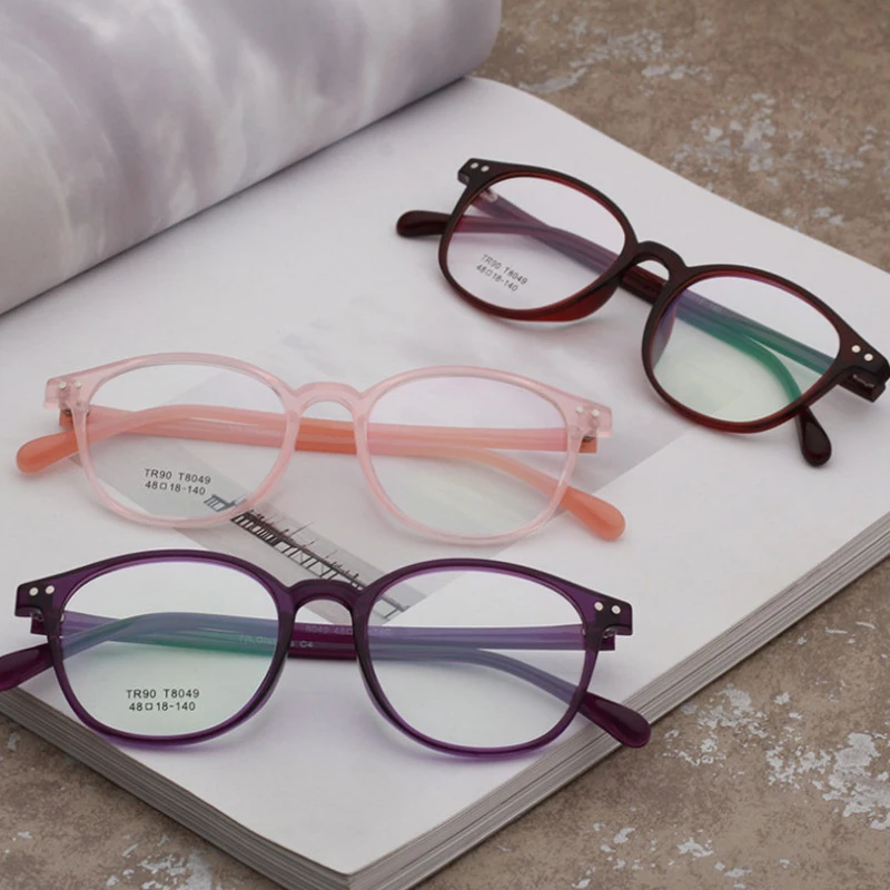 

Very light oval TR90 Eyeglasses Frames new fashion Men Women student Plain Mirror Eye Glasses Frame for Myopia Glasses