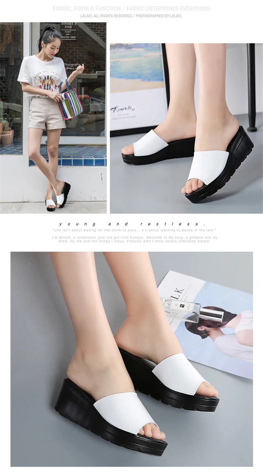 STQ Summer slippers women flat sandals shoes women slides sandals beach platform slippers round toe white flip flops 556