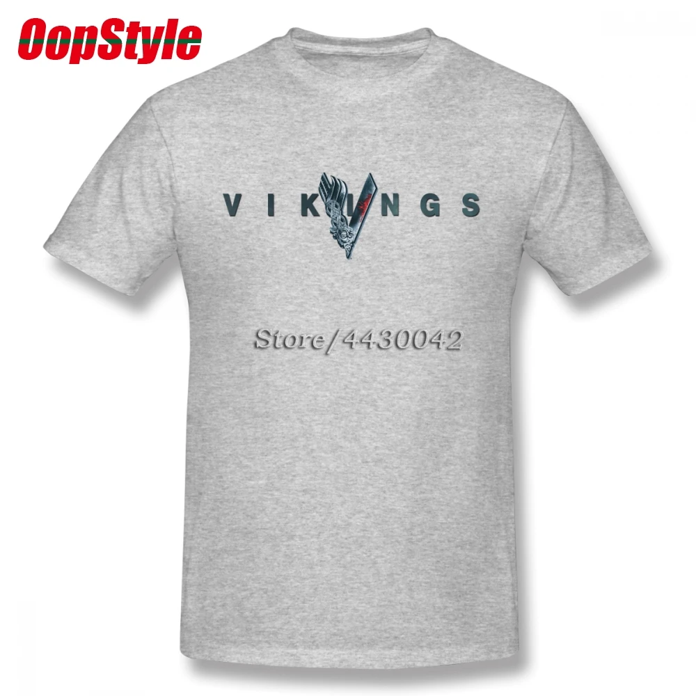 Мужская хлопковая футболка Vikings TV большие размеры 4XL 5XL 6XL Camiseta|Мужские футболки| |