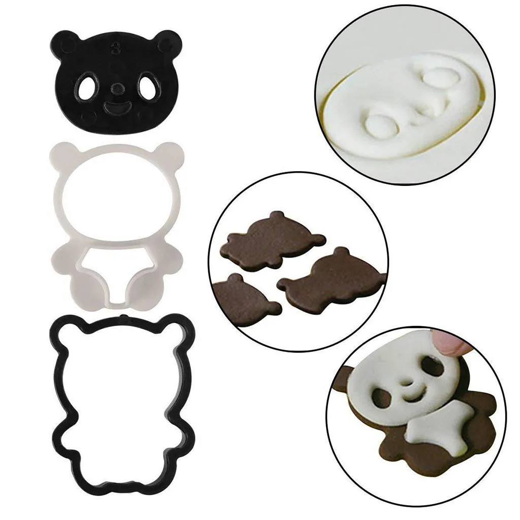 Cake mold DIY plastic cute little panda bread biscuit creative funny party decoration L0418 | Дом и сад