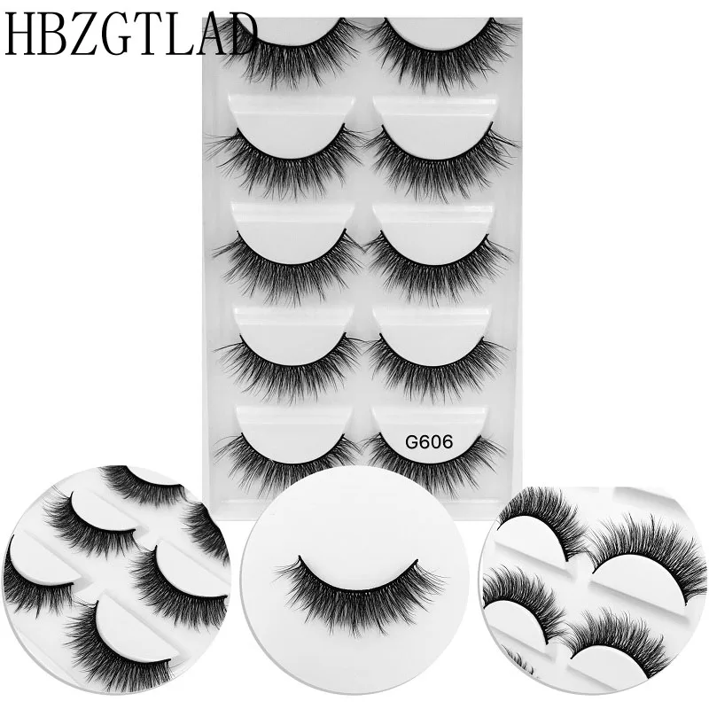 KG606 100 коробки 3D норковые волосы натуральный крест накладные ресницы длинный грязный Макияж Поддельные Наращивание ресниц макияж инструменты для красоты maquiagem - Цвет: KG606