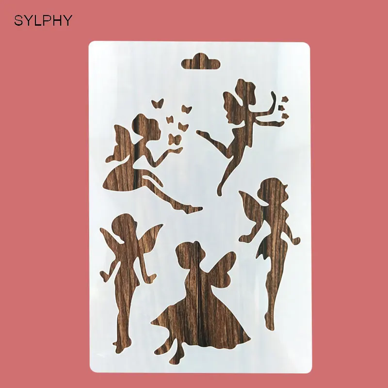 SYLPHY 1 шт. дизайн Angel girl пластмассовый трафарет для торта распылитель цветочная