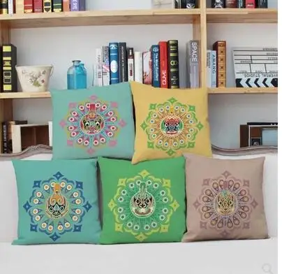 

Chinese totem Facebook digital print linen pillowcase Office sofa cushion cover