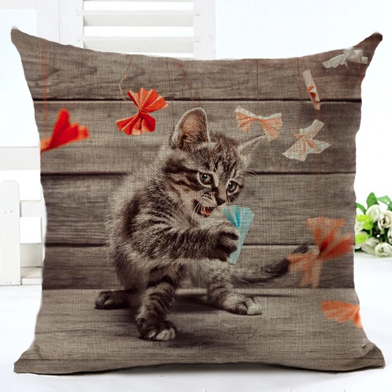 Креативный 3D мультяшный Кот Складная бумага печатная хлопковая и льняная